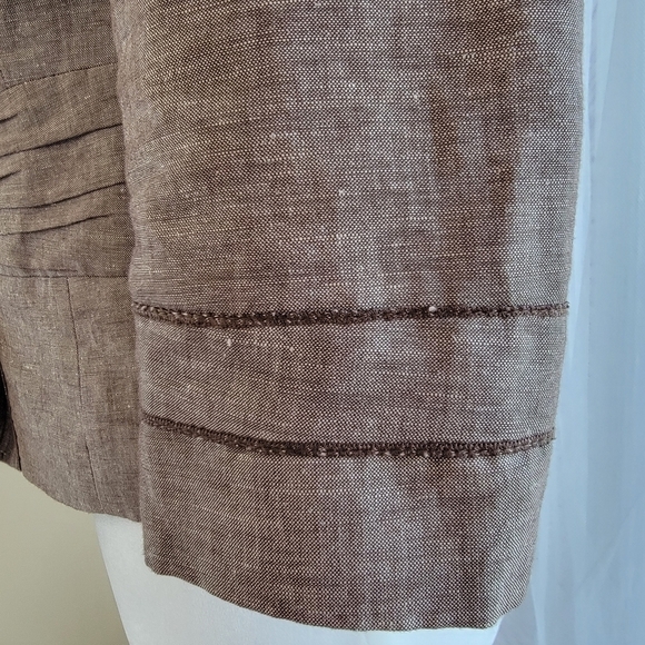 EUC Coldwater Creek 3/4 Sleeve Linen Blazer Size 4P - Picture 5 of 12